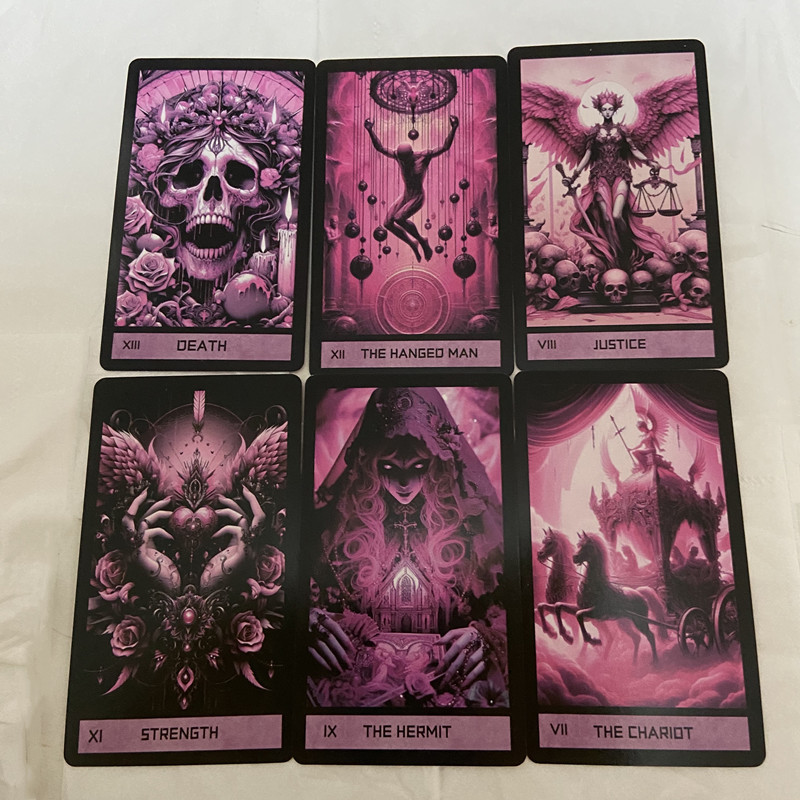 Pink Gothic Tarot Deck 78 Card - огляд і ціна Tarot Cards Deck With Guidebook